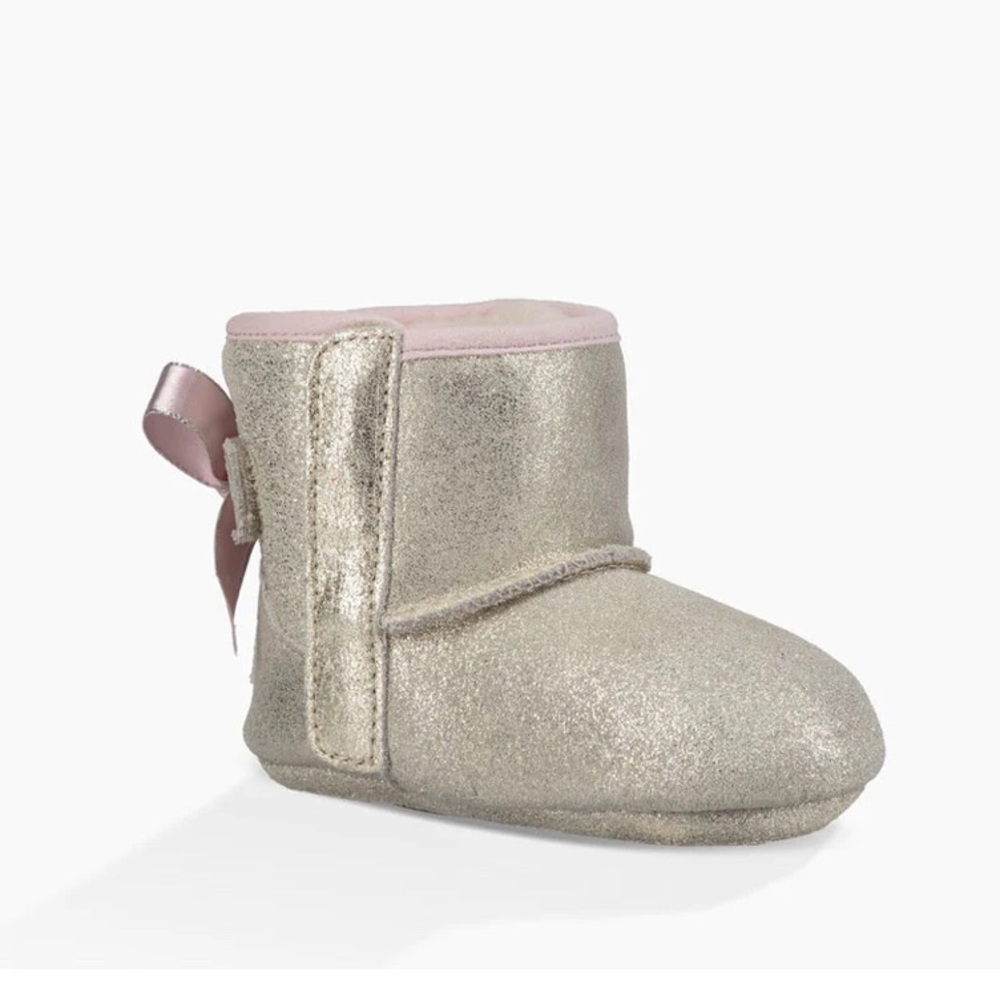 UGG INFANT JESSE BOW II BOOTS - METALLIC GOLD